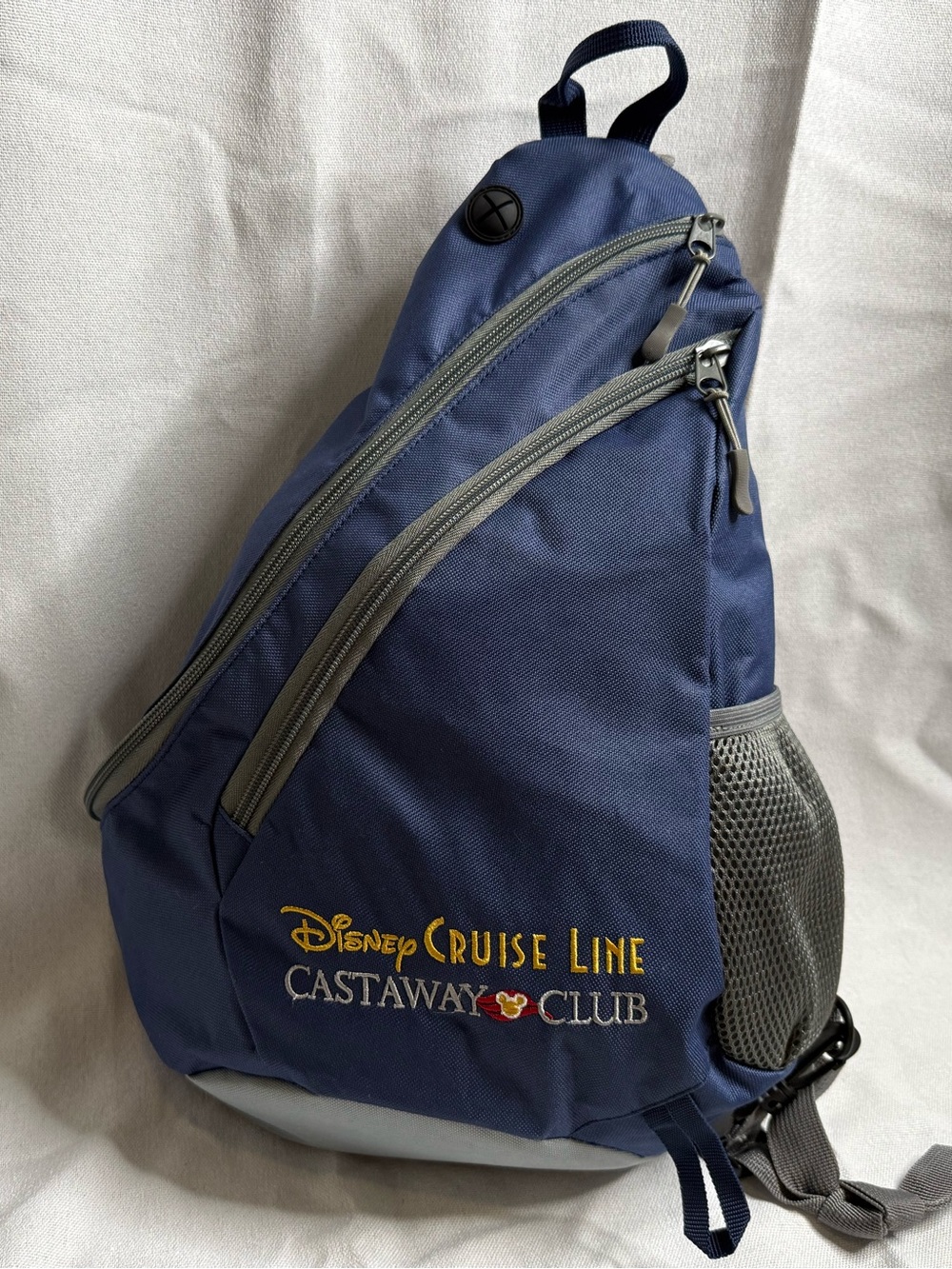 Disney Cruise Line Castaway Club Sling Backpack Blue Gray Mickey DCL